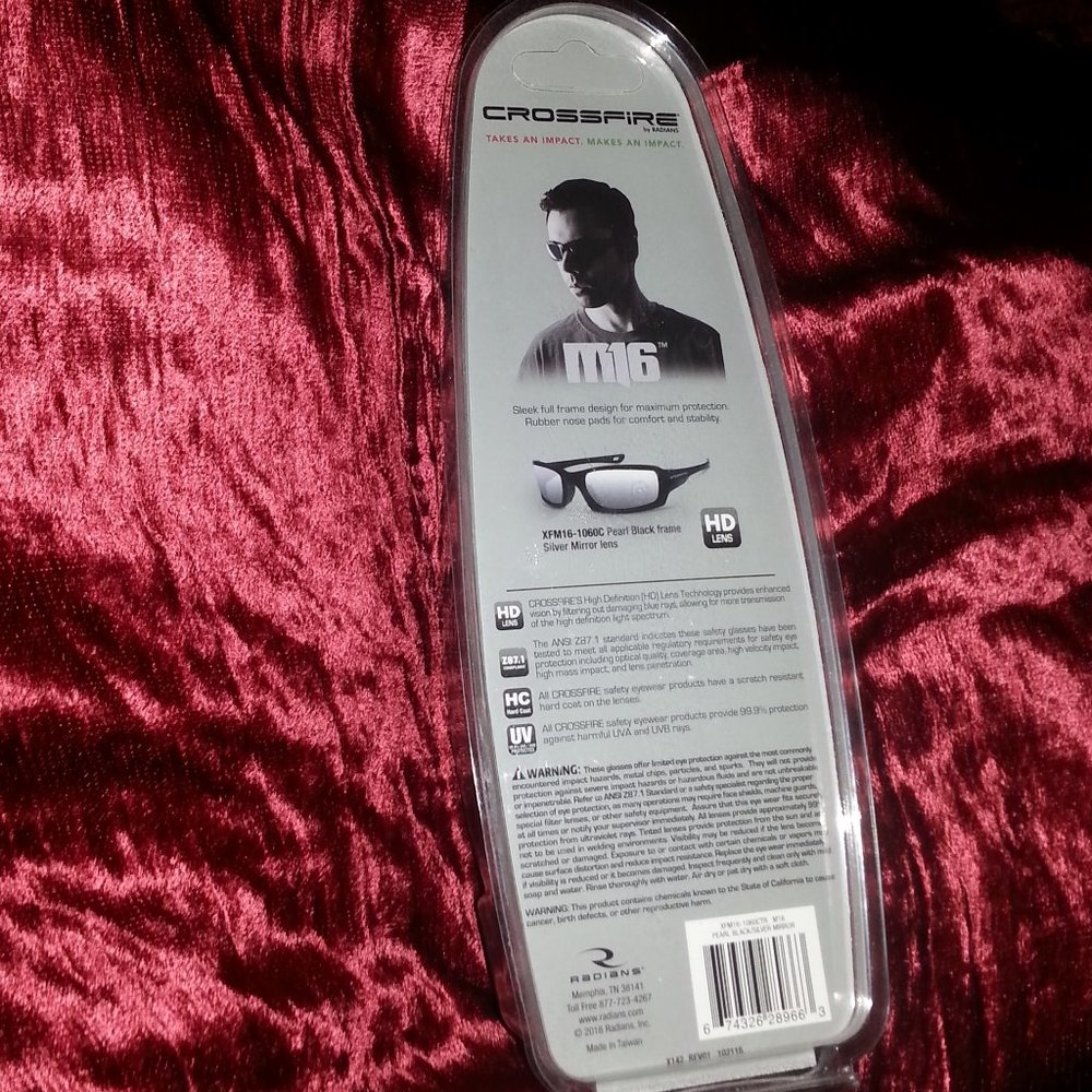 Crossfire Protective Eye Glasses Sliver Miror Lens - Picture 15 of 16